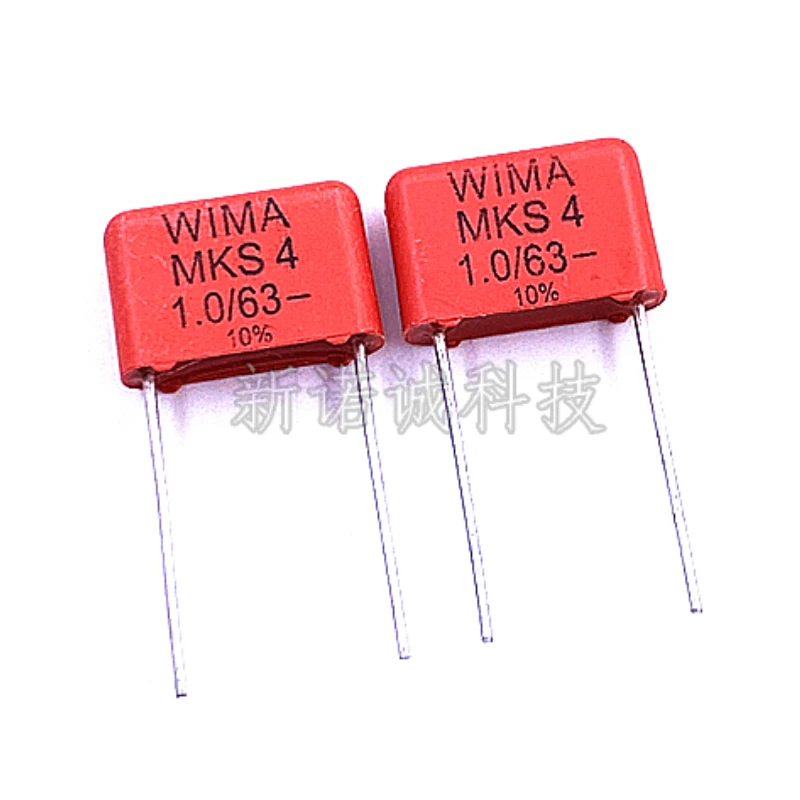 

10pcs/100pcs Germany WIMA 63V 105 1UF 63V 1.0UF 105K 10% MKS4 Pitch 10mm Film Capacitor