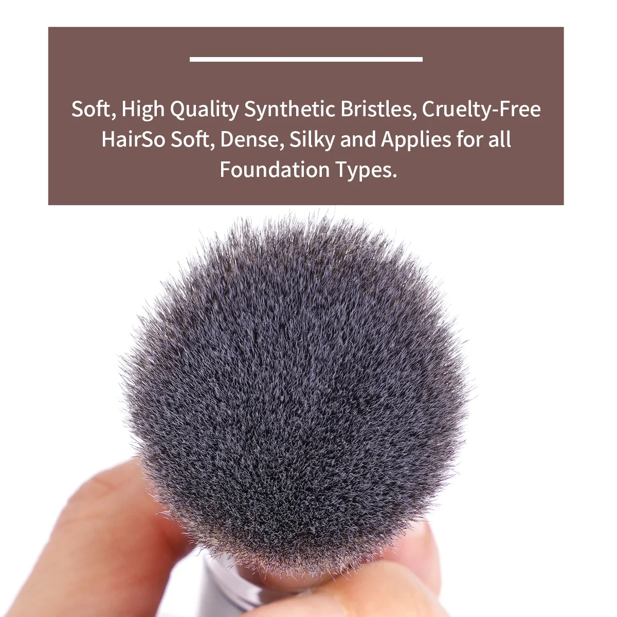 Makeup Brush Set 2PCS Foundation Flat Angled Kabuki Powder Blush Brush Liquid Soft Bristles Cosmetic Tools For