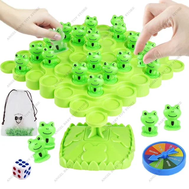 몬테소리 개구리 밸런스 나무: 가족 친목과 학습을 위한 재미있는 파티 게임