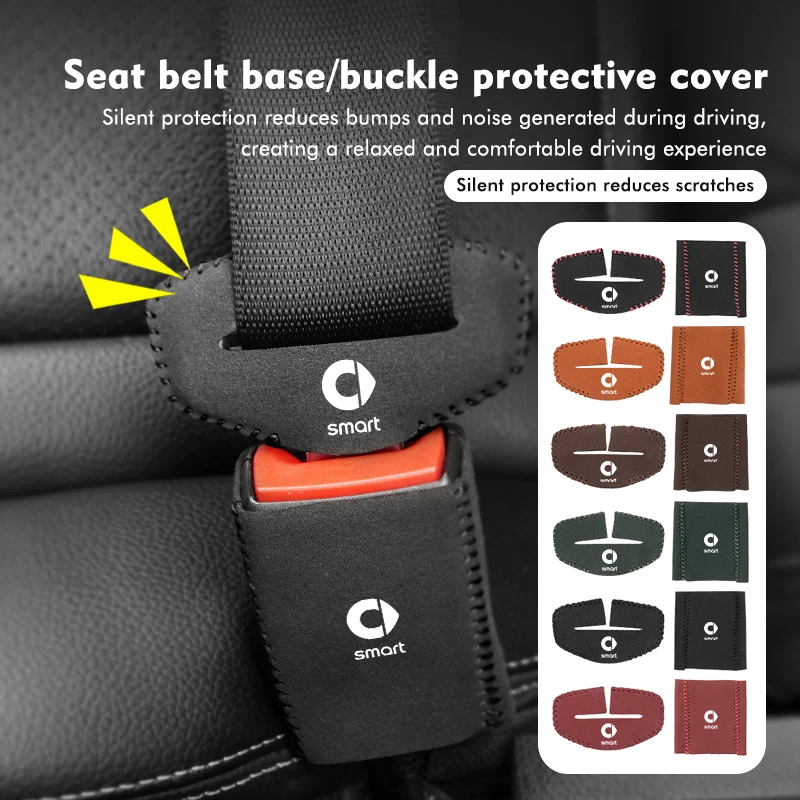 2Pcs Car Seat Belt Buckle Protector Clip Anti-Collisione Cover Per Smart 451 450 Crossblade City Cabrio City-Coupe Roadster