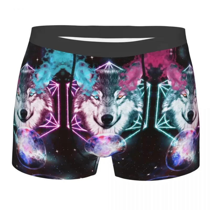 

Animal Arts Wolf Nebula Celestial Underpants Cotton Panties Men's Underwear Print Shorts Boxer Briefs