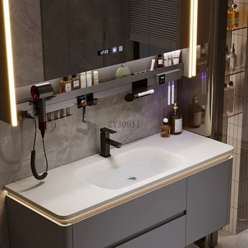 Narrow Bathroom Cabinet Wall Pharmacy Storage Vanity Closed Toilet Sinks Mirrors Wooden Furniture Shelf Luxury Washbasin Wc Home