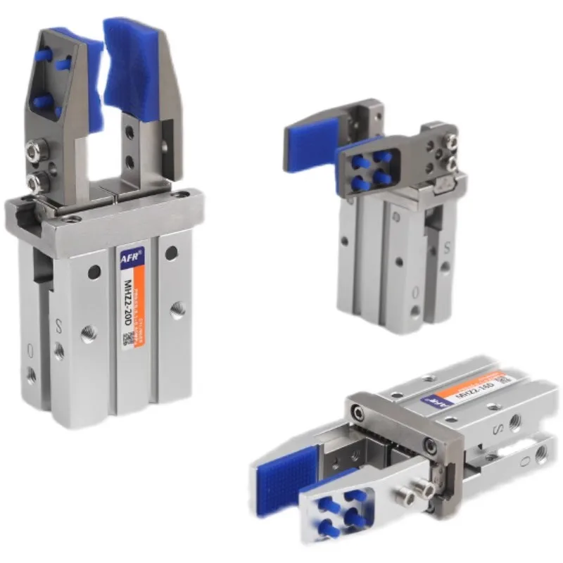 Pequeno ar Paralelo Garra Fixação Pneumática Dedo Cilindro Série Mhz2 Flat Arc Silicone Clamp 10d 16d 20d 25d
