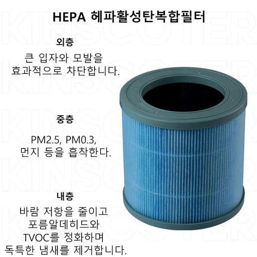 가정용 정말 HEPA 무선 충전식 공기 청정기, 공기 질 감지, 연기, 꽃가루, 먼지, PM2.5 5