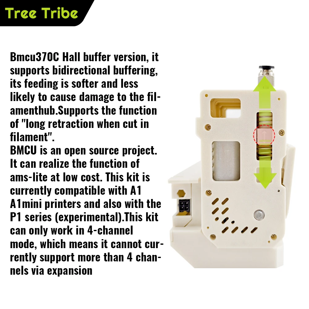 Tree Tribe BMCU 370C AMS Lite high-torque upgrade gear open source