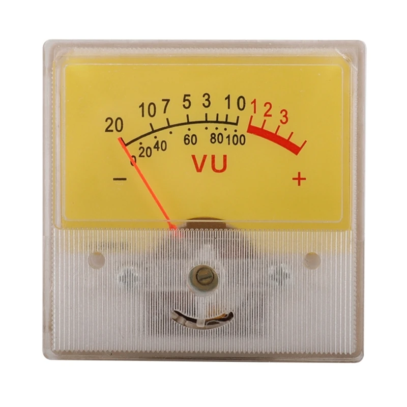 

VU Meter Yellow Backlight High Accuracy Power Amplifier Meter Level Meter Level Header Durable for DIY Compact-
