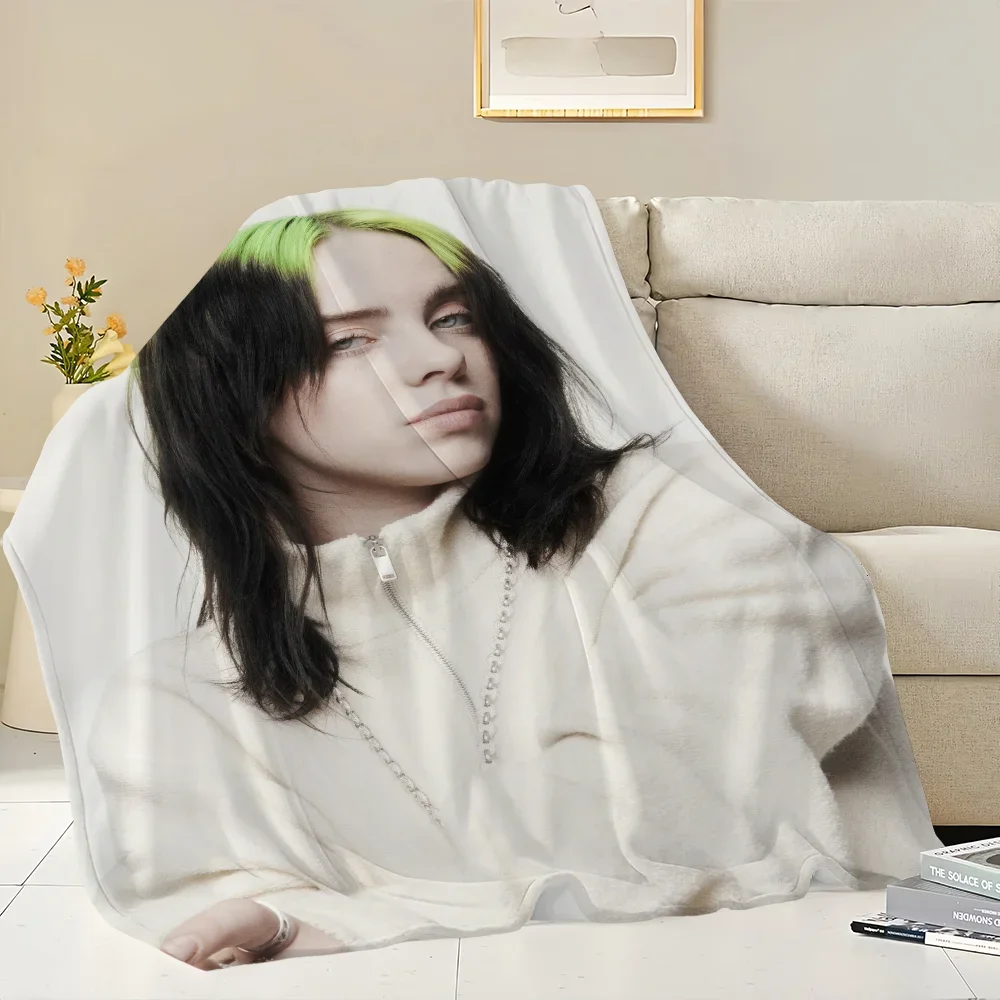 Singer B-Billie E-Eilish skicomfort warm Soft Baby blanket suitable Home Kids Lunch Blanket for Home Office Daily Use Cover 4