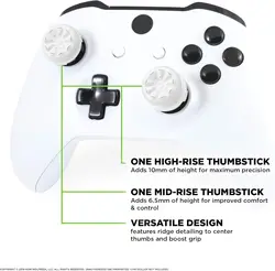 Enhanced Silicone Thumb Grip Caps for Xbox Series S Controller - Set of 2 (24 For Xbox One)