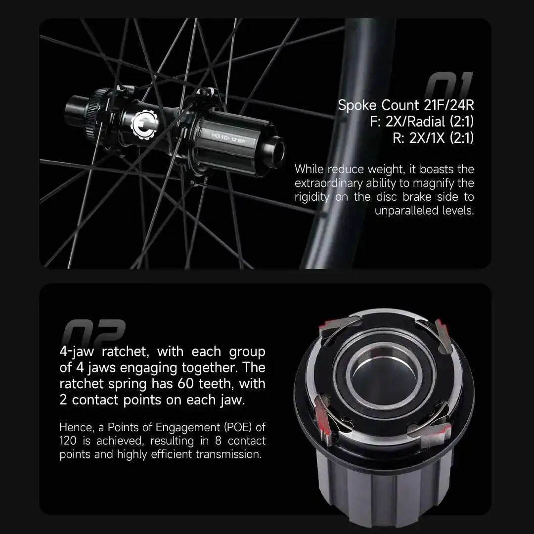 ELITEWHEELS Carbon Wheels ENT 2.0 Disc Brake 700c Carbon Rim
