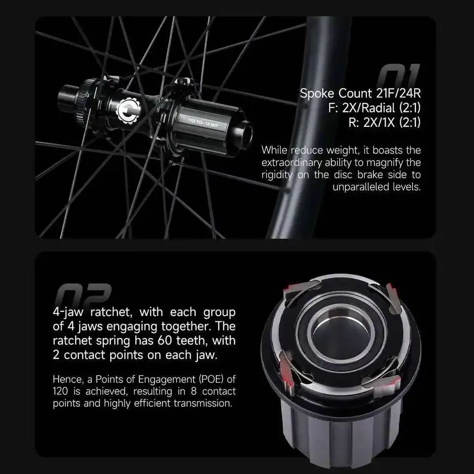 ELITEWHEELS Carbon Wheels ENT 2.0 Disc Brake 700c Carbon Rim