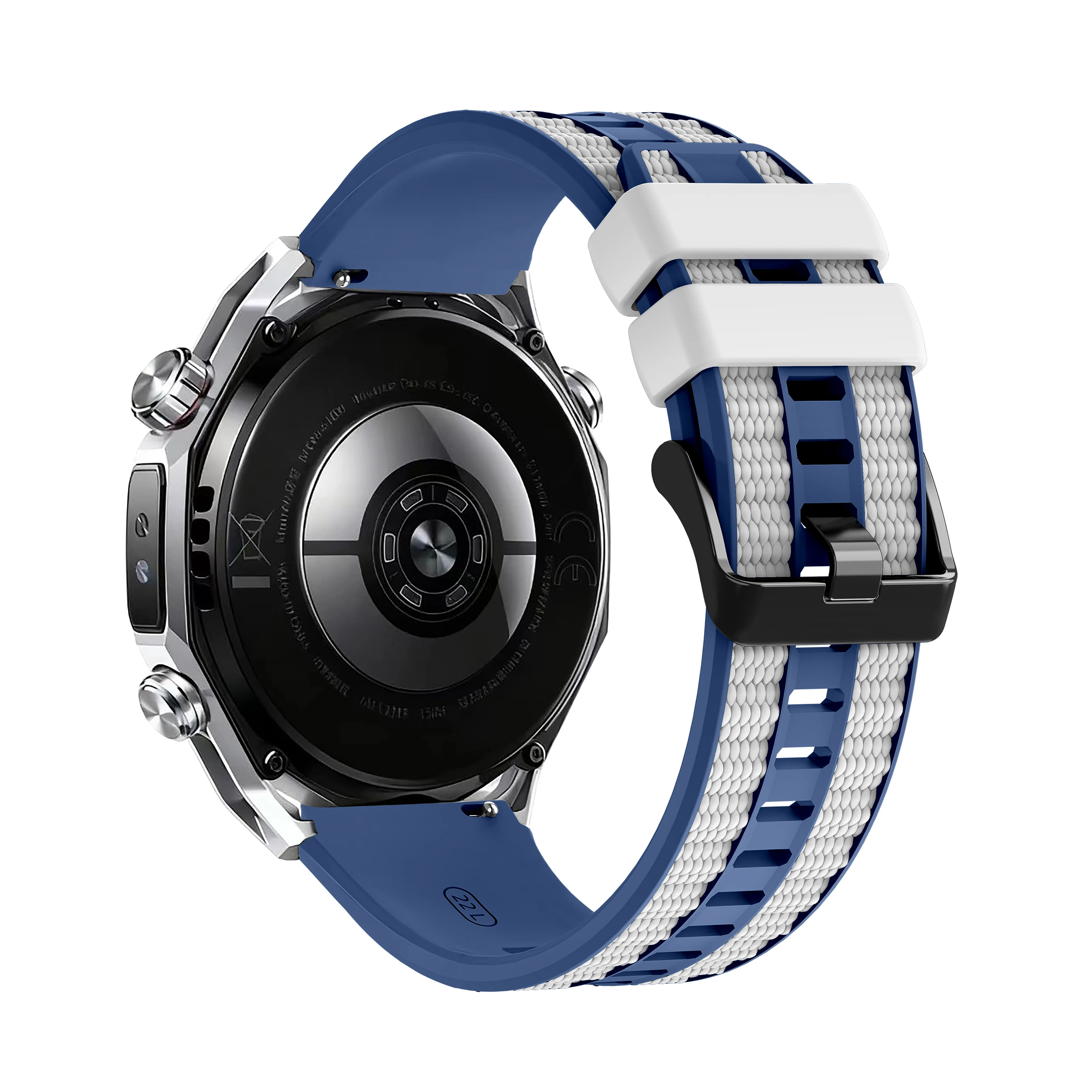 Premium 22mm Silicone Watchband Replacement Strap Bracelet