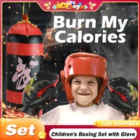 Children's Boxing Set Punching Bag with Glove Boxing Boys Games Sport Toys Parent Child Toys Birthday Gift for Boys Girls 1