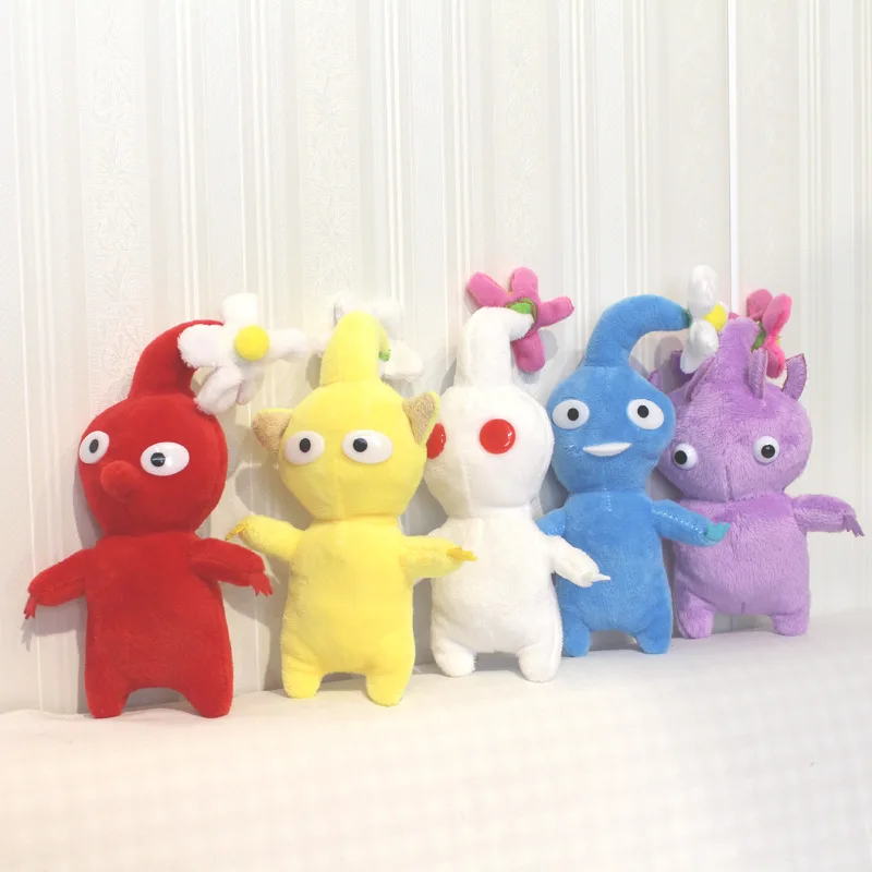 Hot Pikmin Plushie Doll Game Olimar Flower Leaves Bud Chappy Bulborb Soft Stuffed Toy Red Yellow Gift for Kids Fans Birthday