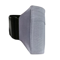 Multipurpose Sports Leg Band with Nonslip Storage Pocket and Adjustable Fit (Gray Color)