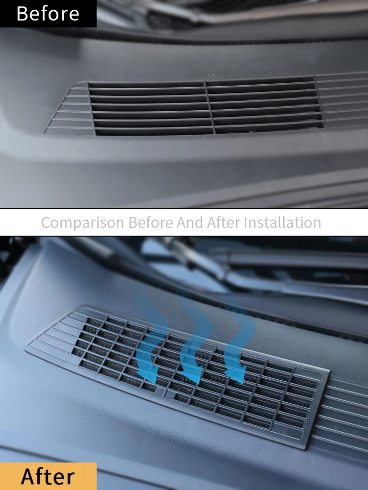 Eosnow La Copertura Interna Della Presa D'aria Del Cruscotto Migliora La Ventilazione Di Lunga Durata 8200212480 Per Dacia Logan Sandero Argento 85217460