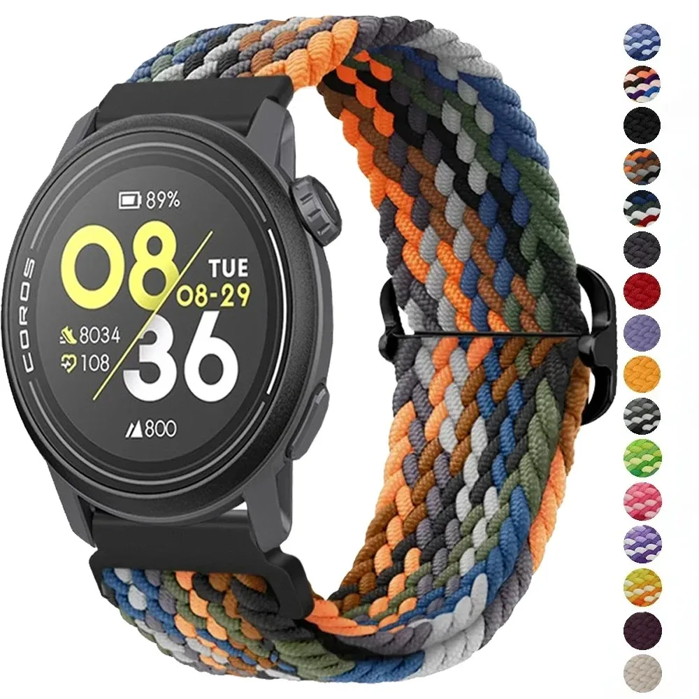 Sports Soft Nylon Braided Strap - Comfortable 20mm/22mm Bracelet for Smartwatches