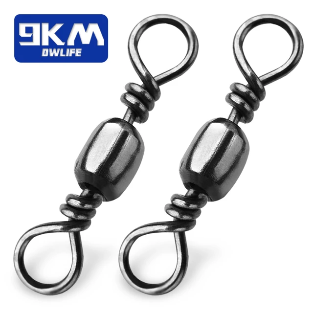 Fishing Barrel Swivels 50~100Pcs High Strength Catfish Lures Solid Ring  Fishing Line Connector Rolling Fishing Swivels Tackle - AliExpress