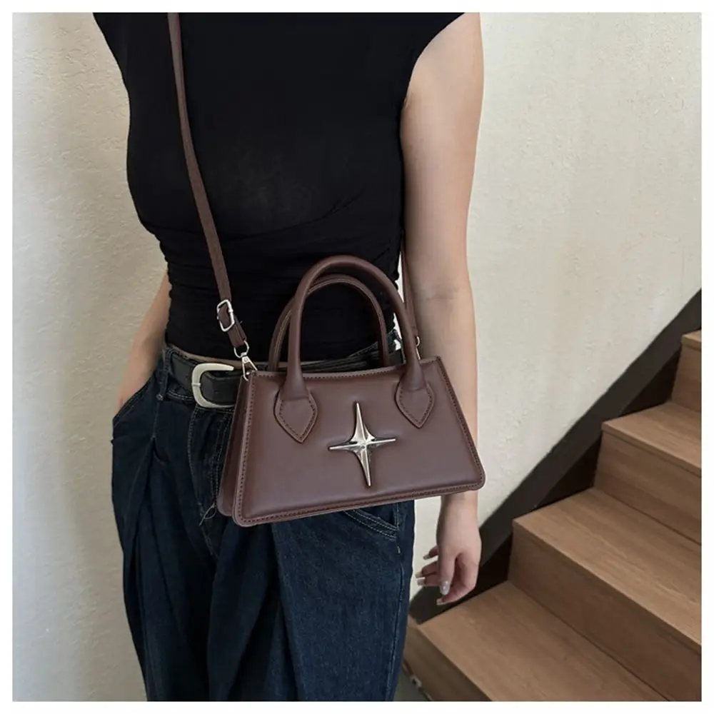 Borsa a tracolla quadrangolare con design a stella in pelle PU a tracolla piccola a tracolla per donna e ragazza_voghion.com
