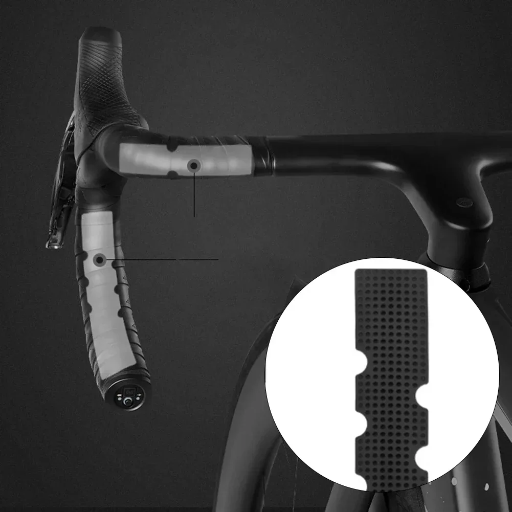 2pc Road Bike Handlebar Tape Bicycle Anti Shock Absorption Silica Gel Pad Insert MTB Cork Bar Tape PU Belt Straps Bike Accessori