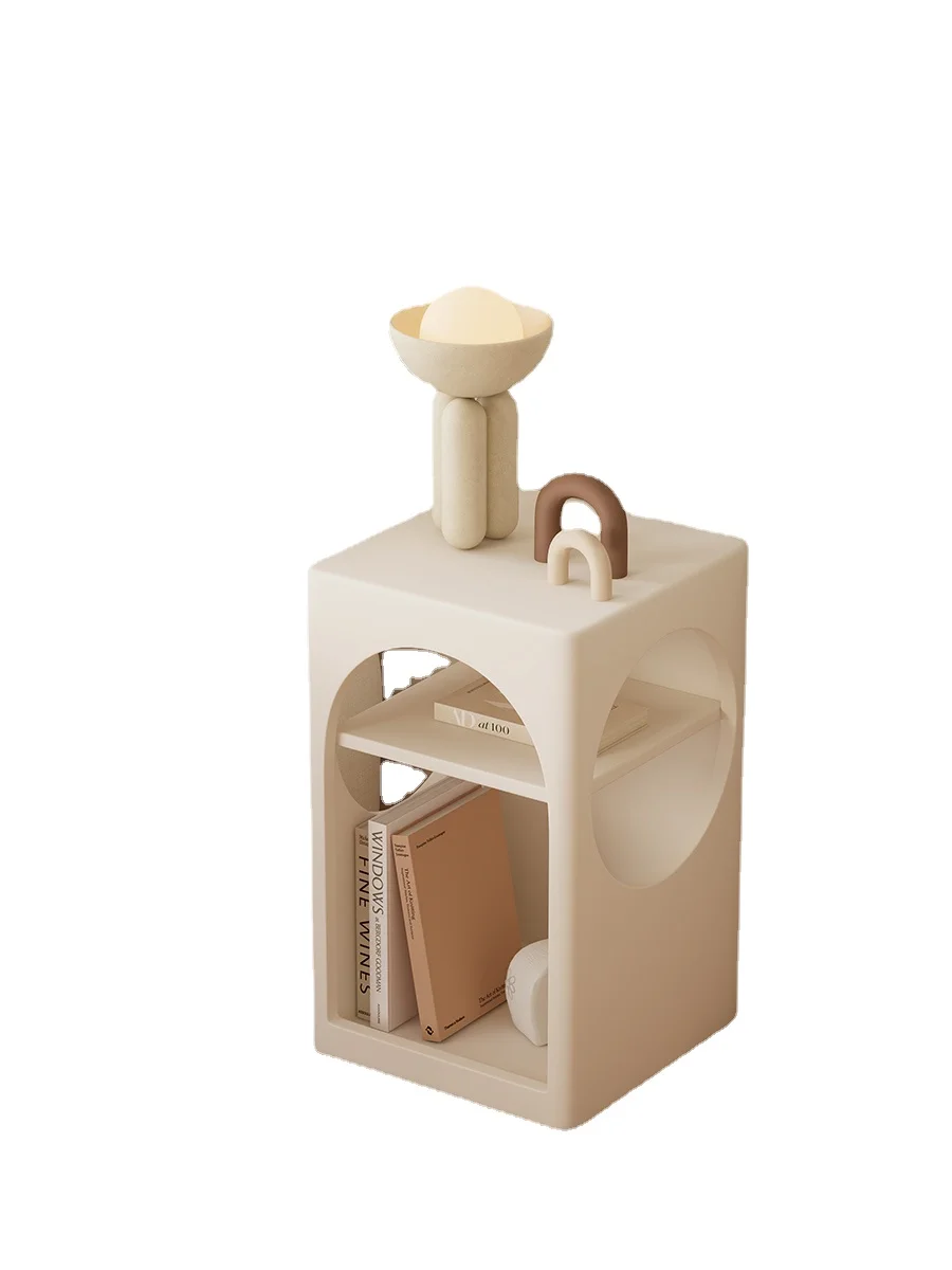 

ZL Bedside Table Retro Bedroom Bedside Cabinet Side Cabinet Storage Rack