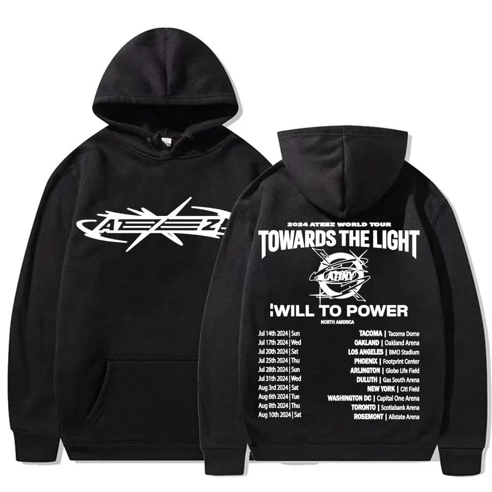 2025 Ateez World Tour Towards The Light: Will To Power Pullovers Men Women Korean Fashion Hip Hop Long Sleeve Sweatshirt Hoodies 3