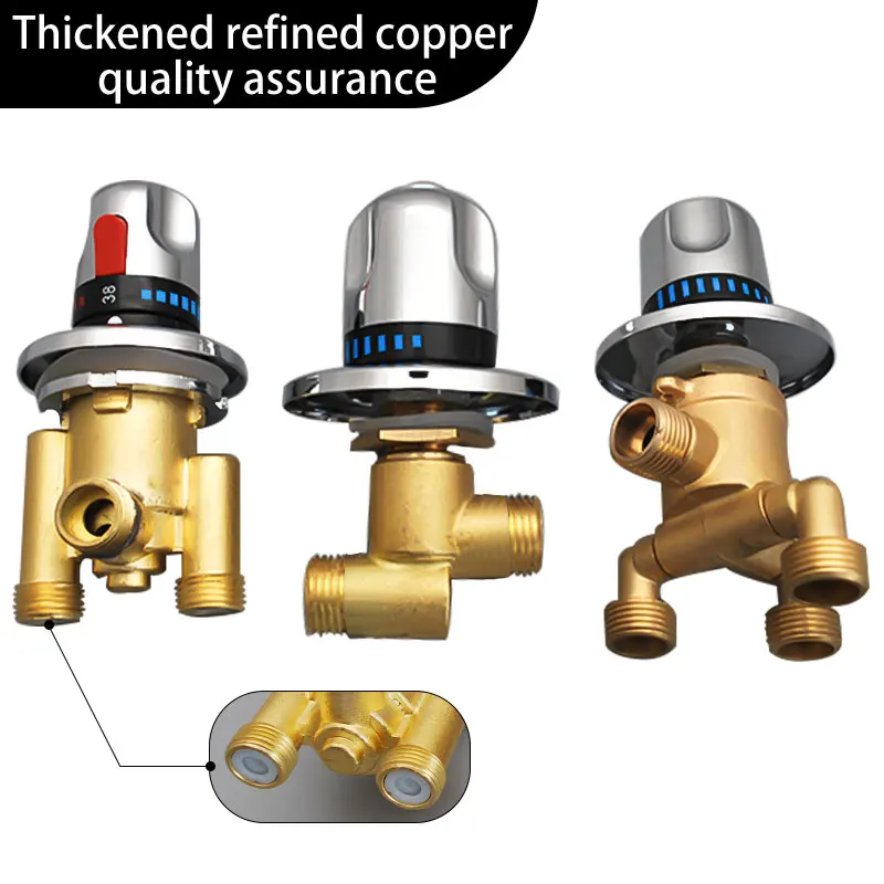 Bathtub split faucet, jacuzzi faucet, three-piece water divider, transfer valve, hot and cold water switch accessories 5