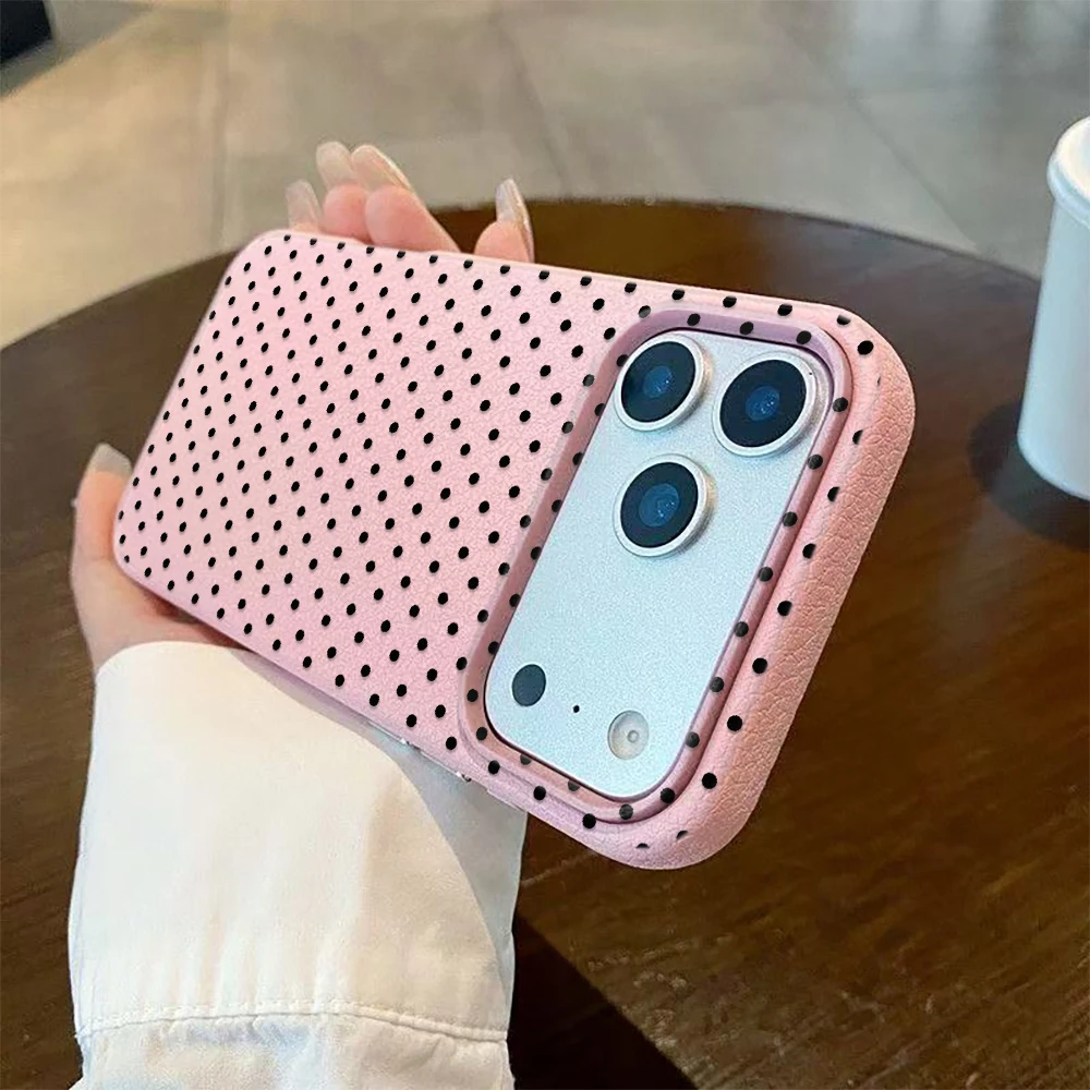 ตัวเลือกสินค้า เคสซิลิโคนลายจุดสีขาว ดีไซน์ใหม่กันกระแทก iPhone