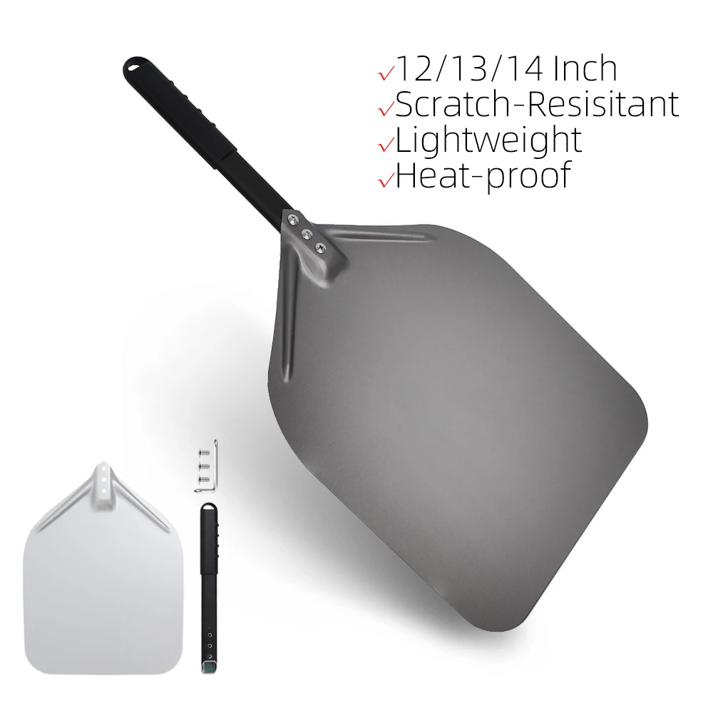 12 13 14 Pizza Peel Long Handle Smooth Paddle Lightweight Pizza Turning Outdoor Oven Accessories Shovel Nonstick pizza peel