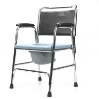 Full Cover Commode Seat Chair Elderly Inconvenient People Auxiliary Aluminum Toilet Chair 2