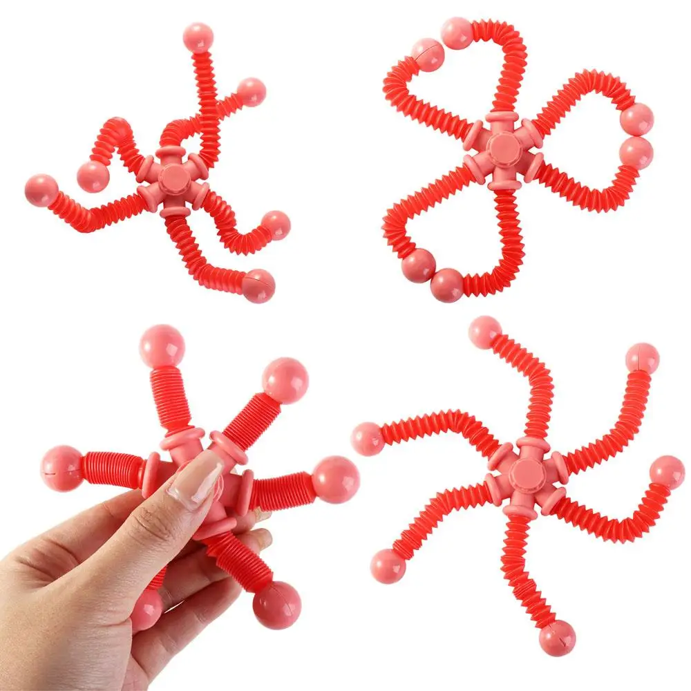 

Transformable Fingertip Gyros Toy Fidget Parent-Child Fidget Spinner Toys Telescopic Interactive Pop Tubes Toy Children Gifts