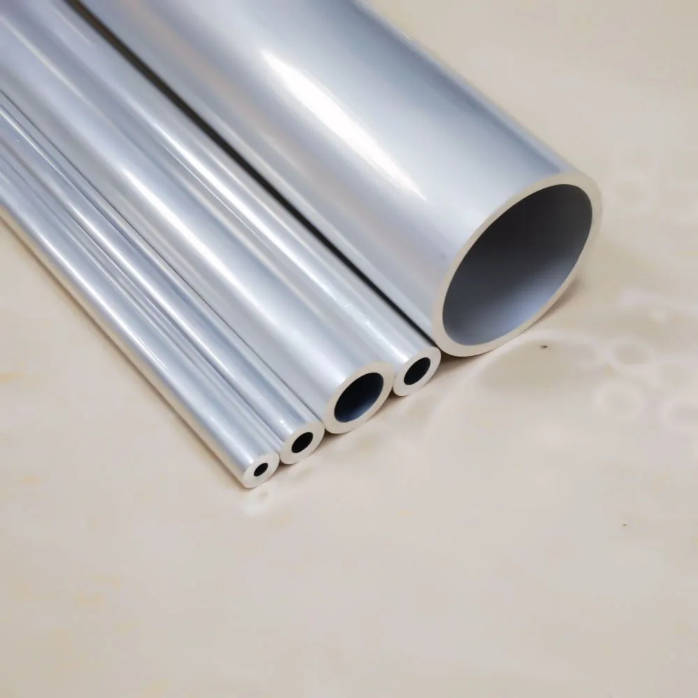 긴 6063 알루미늄 합금 튜브, 알루미늄 파이프, 두께 3mm, 10-100mm, OD 직선 원형 300mm, 500mm