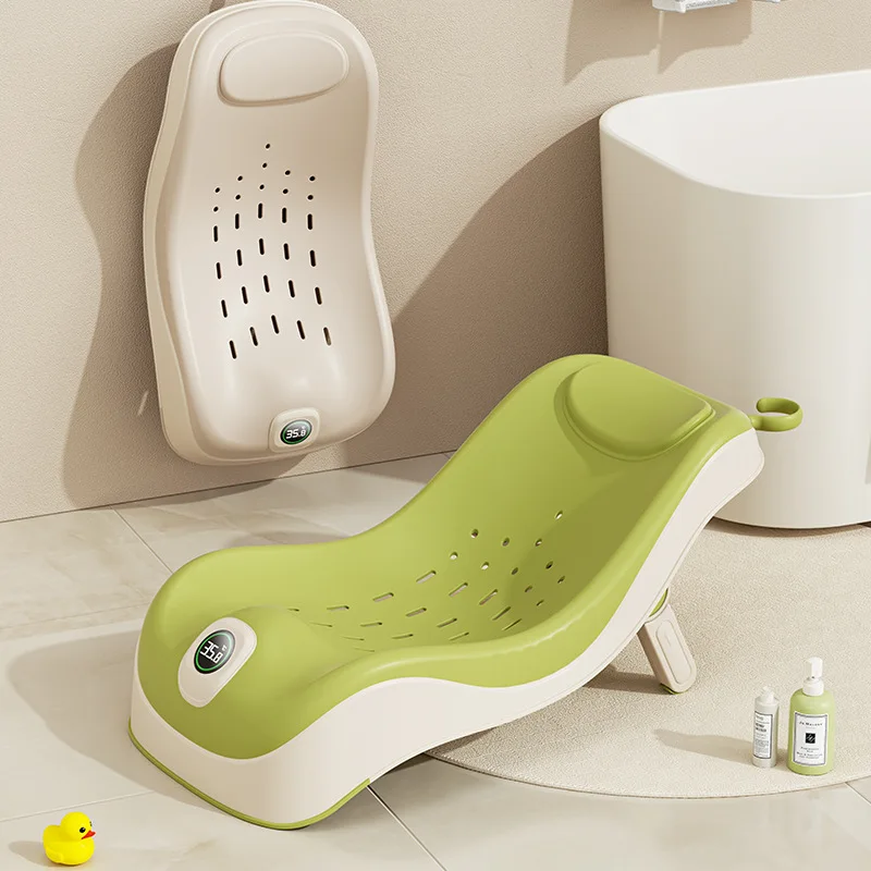 Real-Time Temperature Silicone Baby Take A Bath Bathtub Non-Slip Foot Bath Bucket Folding Bathroom With Temperature Sensing baby bath tool,baby bath tub