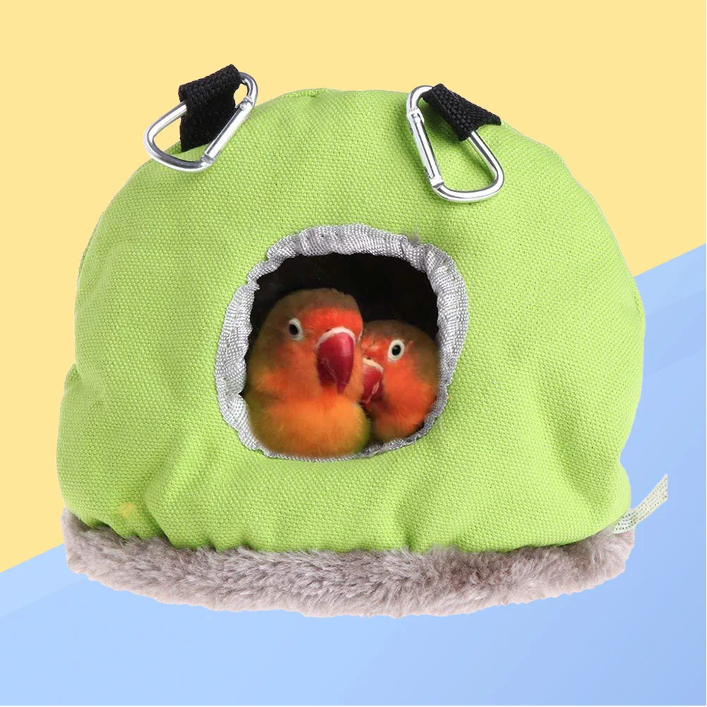 Bird Cage Pet Warm House Parrot Hammock Cotton Sleeping Bed Tent Winter for