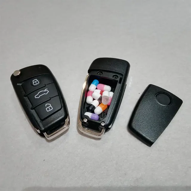 Dummy Car Key Safe Box Creative Mini Hidden Safe Box Secret Compartment Stash Box Empty Car Key Fob Hide Money Pills Coin 1