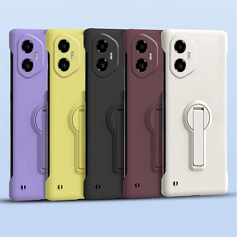 Ultra-Thin Frameless Phone Case with Holder - Premium Protection Cover