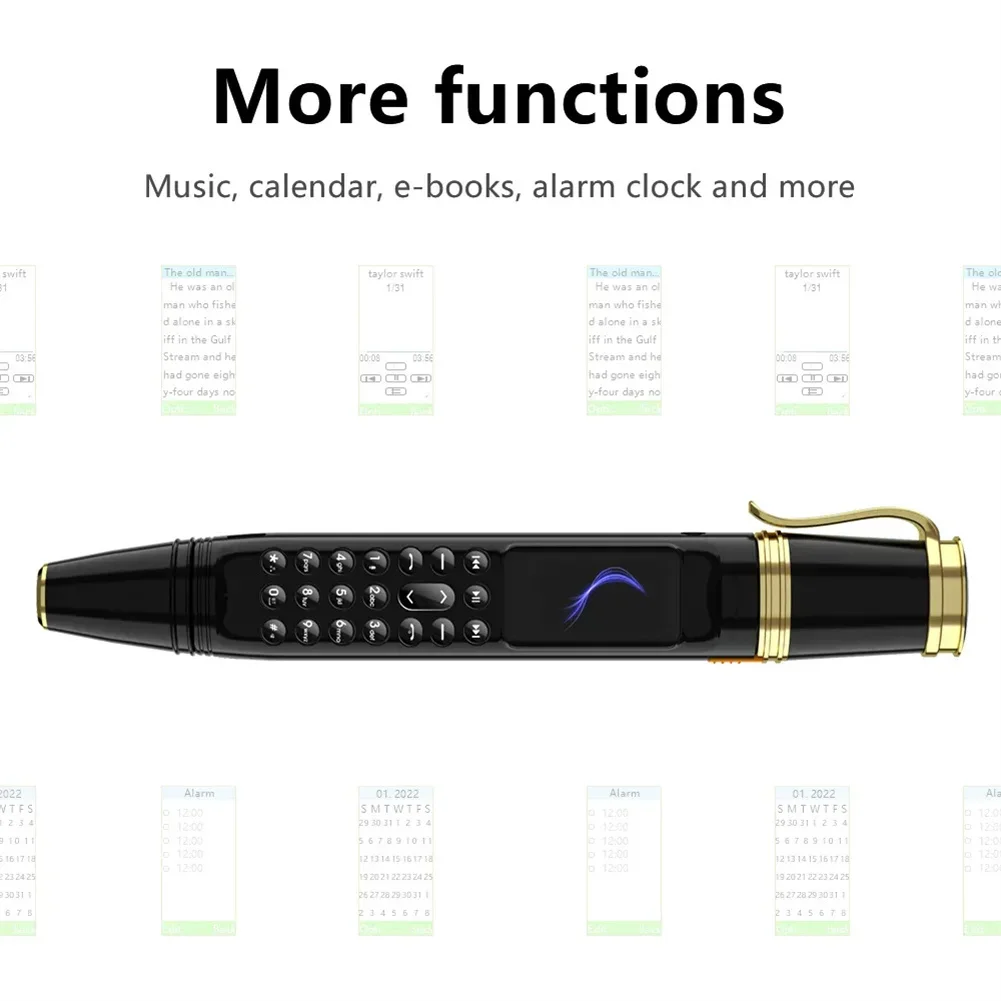 BM111 Mini Cell Phone Pen Fan Dual Card Dual Standby 0.96 Inch Dialer Recorder 1800mAh Battery mobile phones