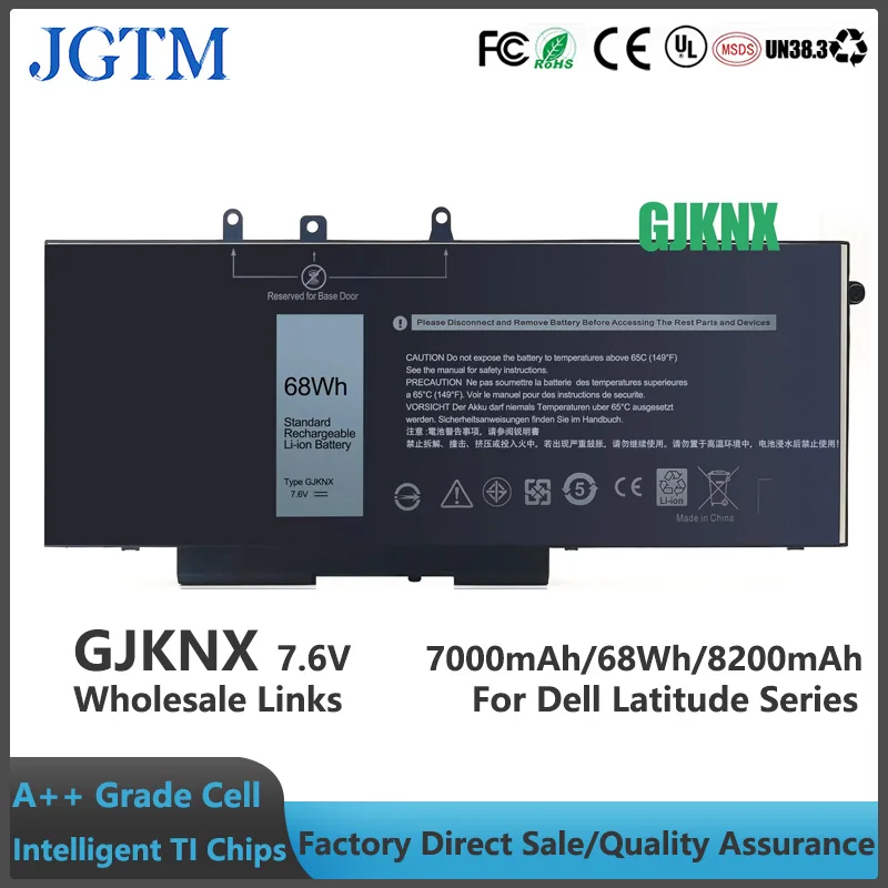 

Оптовая продажа, Аккумулятор для ноутбука GJKNX для Dell Latitude 5480 5580 5590 5490 5280 5288 5488 5591 5491 E5480 E5580 E5490 E5590 GD1JP