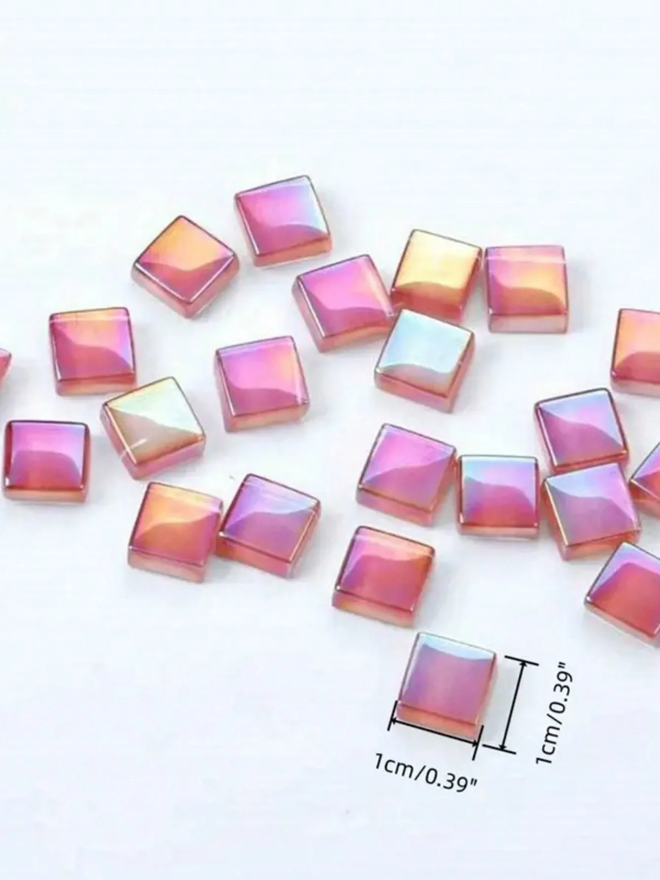 Crystal Mosaics Supplies Glass Mosaic Tiles DIY Mosaic Supplies 100pcs Rainbow Glass Mosaic Tiles for DIY Crafts and Handmade Projects Crystal Creative Materials Art Stone