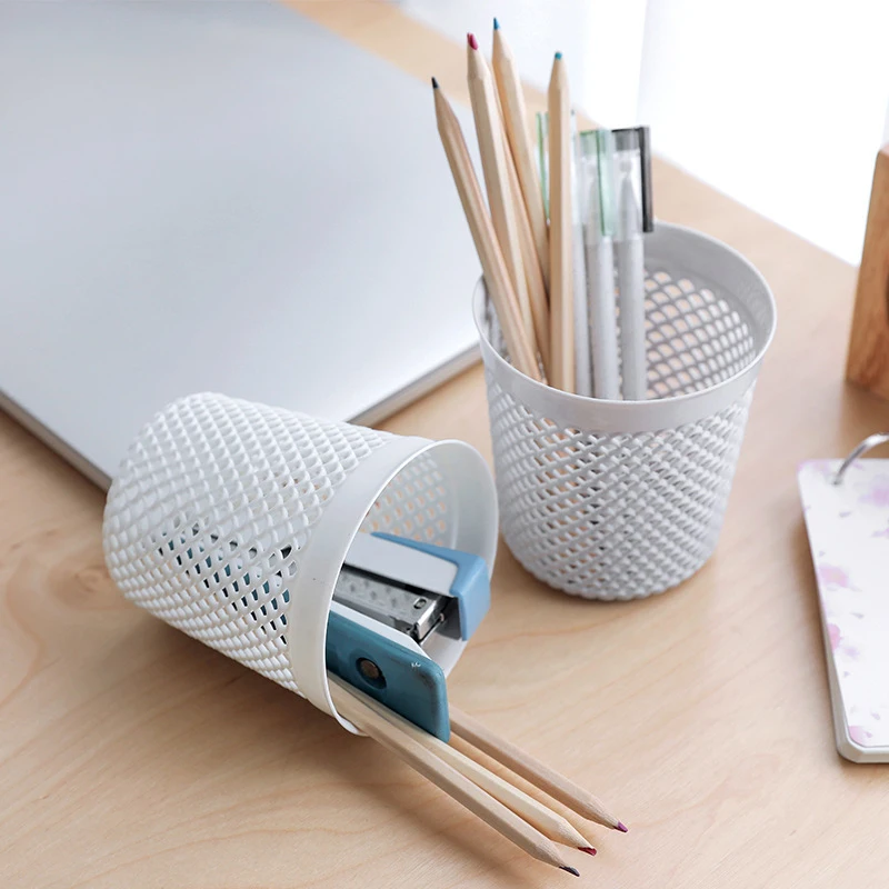 Pen Pencil Holder Desk Storage Box Makeup Brush Holder Makeup Organizer Stationery Stand Brushes Case School Office Supplies 3