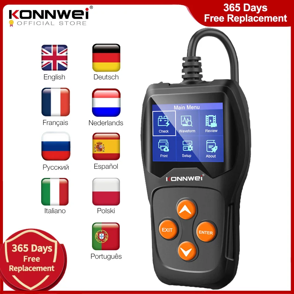 Tester Batteria Auto KONNWEI KW600 - Professionale 12V Per Cca E L 420001