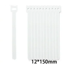 Auto Adhesive Reusable Velcro Cable Management Straps - Multi - Pack Ties for Wire Organization and DIY Projects (White)