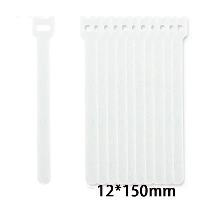 thumbnail image 1 of Se adhiere a las correas de velcro autoadhesivas, 10/30/50 piezas, correa de fijación de alambre, costura, bridas largas reutilizables, bridas para cables de datos de computadora, cinta de bricolaje, 1 of 5