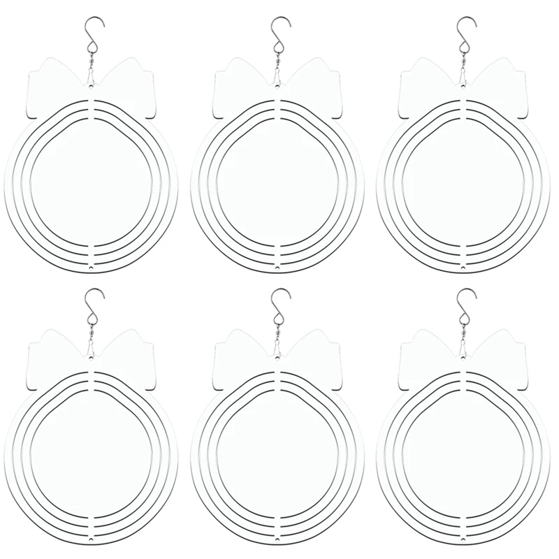 

6 упаковок 8 дюймов подвесные ветряные Спиннеры, рождественские ветряные Спиннеры, рождественские подарки на Рождество, украшение для сада, колокольчика