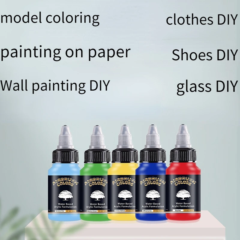 Waterbased Acrylic Paint Set for DIY Airbrush Painting