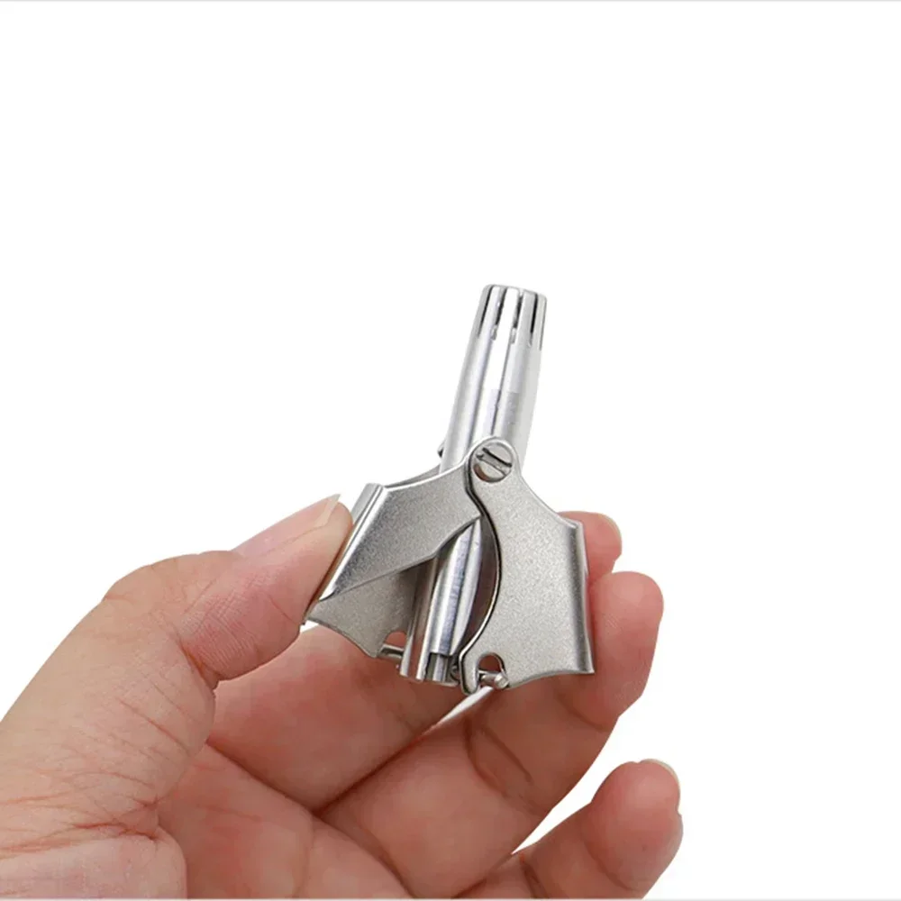 2Pc Stainless Steel Nose Hair Trimmer Nose Hair Removal Manual Razor No Noise Washable Trimmer Manual Shaver