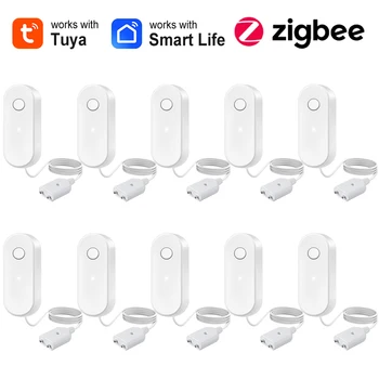 Tuya Zigbee Water Leak Sensor Flood Overflow Detector Smart Life APP Kitchen Bathroom Leakage Detection Home Security Alarm 1