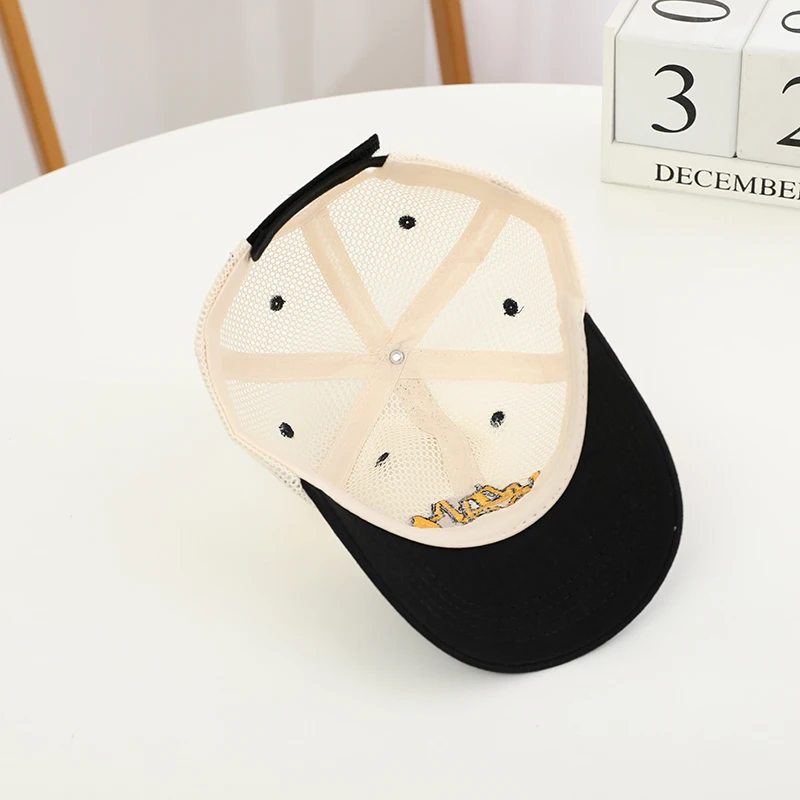 Boys Embroidered Baseball Hat - Bulldozer Excavator Mesh Snapback for Ages 2-8