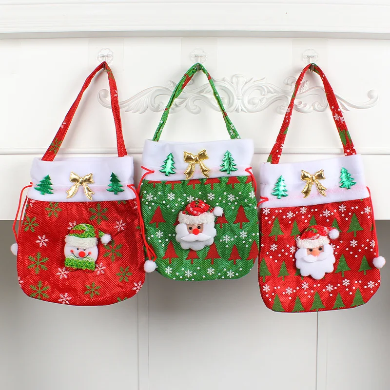 

Reusable Christmas Santa Sack with Drawstring, Canvas Gift Bag, Xmas Package Storage,Party Supplies, Favors, Best Gift