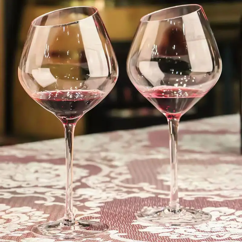 Colored Crystal Wine Glass Set of 6, Gift For Hosting, Her,  Wife, Mom Friend - Large 20 oz Glasses, Unique Italian Style Tall Drinkware  - Red & White, Dinner, Color