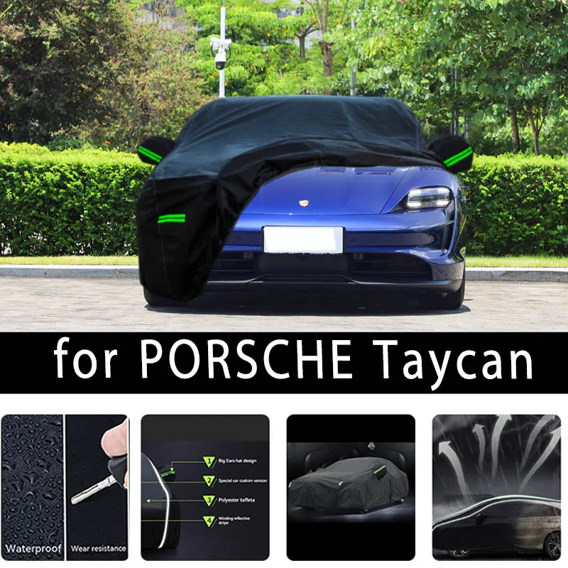 

For PORSCHE Taycan Outdoor Protection Full Car Covers Snow Cover Sunshade Waterproof Dustproof Exterior Car accessories